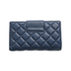 Vana Women's Navy Blue Quilted Leather Wallet | Luxury Bifold Clutch