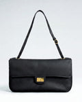 Trove 26 Black Leather Shoulder Bag
