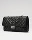 Crossly Leather Medium Shoulder/Crossbody Bag, Black Grained