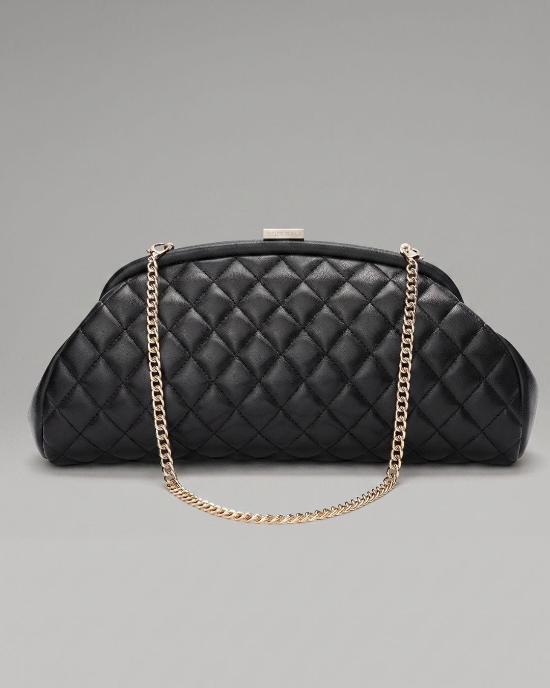 HOPE ROZA Lovers Clutch Black Quilted Leather Clutch