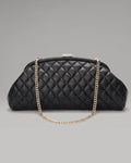 Lovers Clutch Black Quilted Leather Clutch