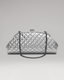 Lovers Clutch Silver Quilted Leather Clutch