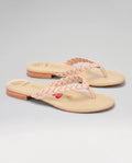 Luna Nude Braided Leather Sandal