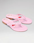 Luna Pink Braided Leather Sandal