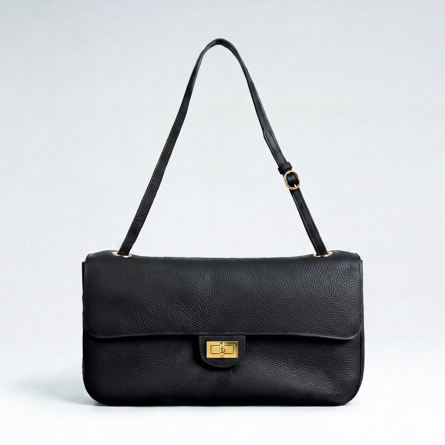HOPE ROZA Trove 26 Black Leather Shoulder Bag
