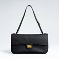 Trove 26 Black Leather Shoulder Bag