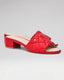 Venus Red Quilted Leather Slide Sandal