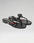 Moonraker Black Leather Sandal