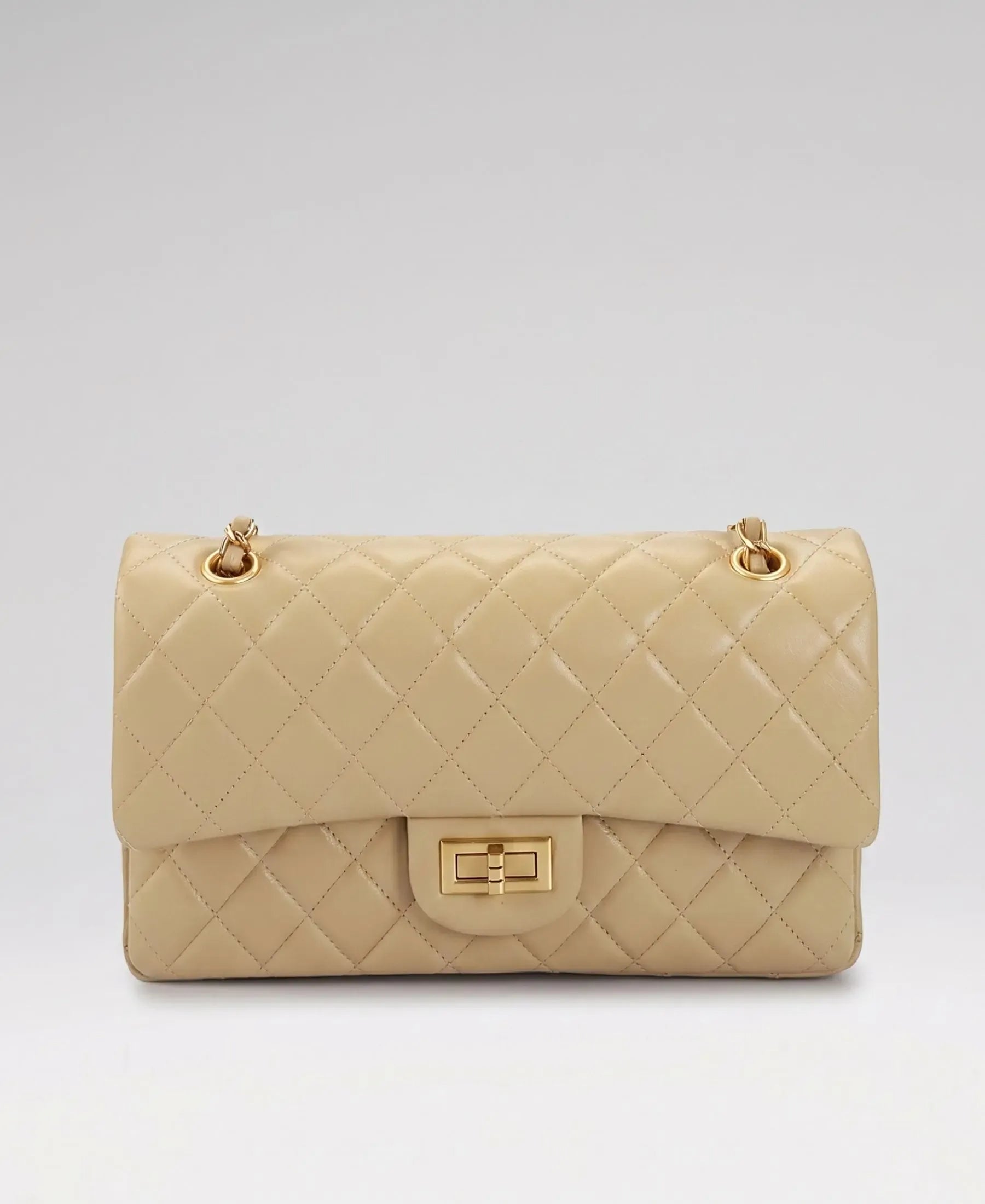 HOPE ROZA Crossly Beige Leather Medium Shoulder/Crossbody Bag