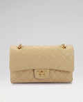 Crossly Beige Leather Medium Shoulder/Crossbody Bag