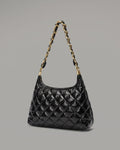 ARDOUR Quilted Leather Shoulder Bag (Black)