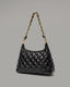 ARDOUR Quilted Leather Shoulder Bag (Black)