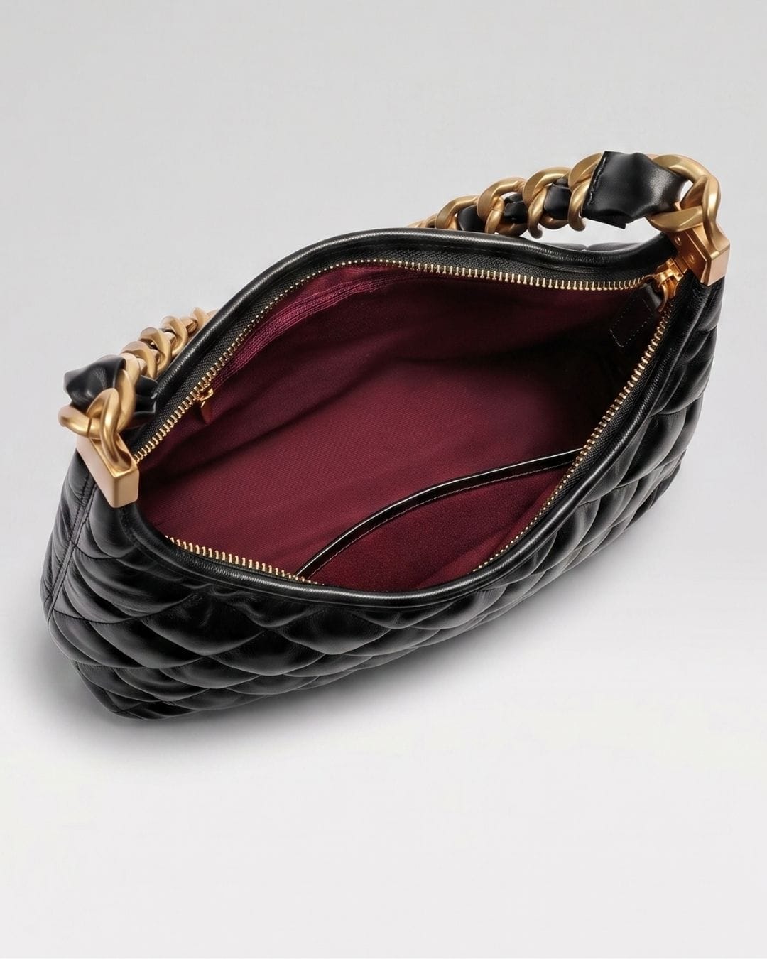HOPE ROZA ARDOUR Quilted Leather Shoulder Bag (Black)