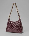 ARDOUR Quilted Leather Shoulder Bag (Burgundy)