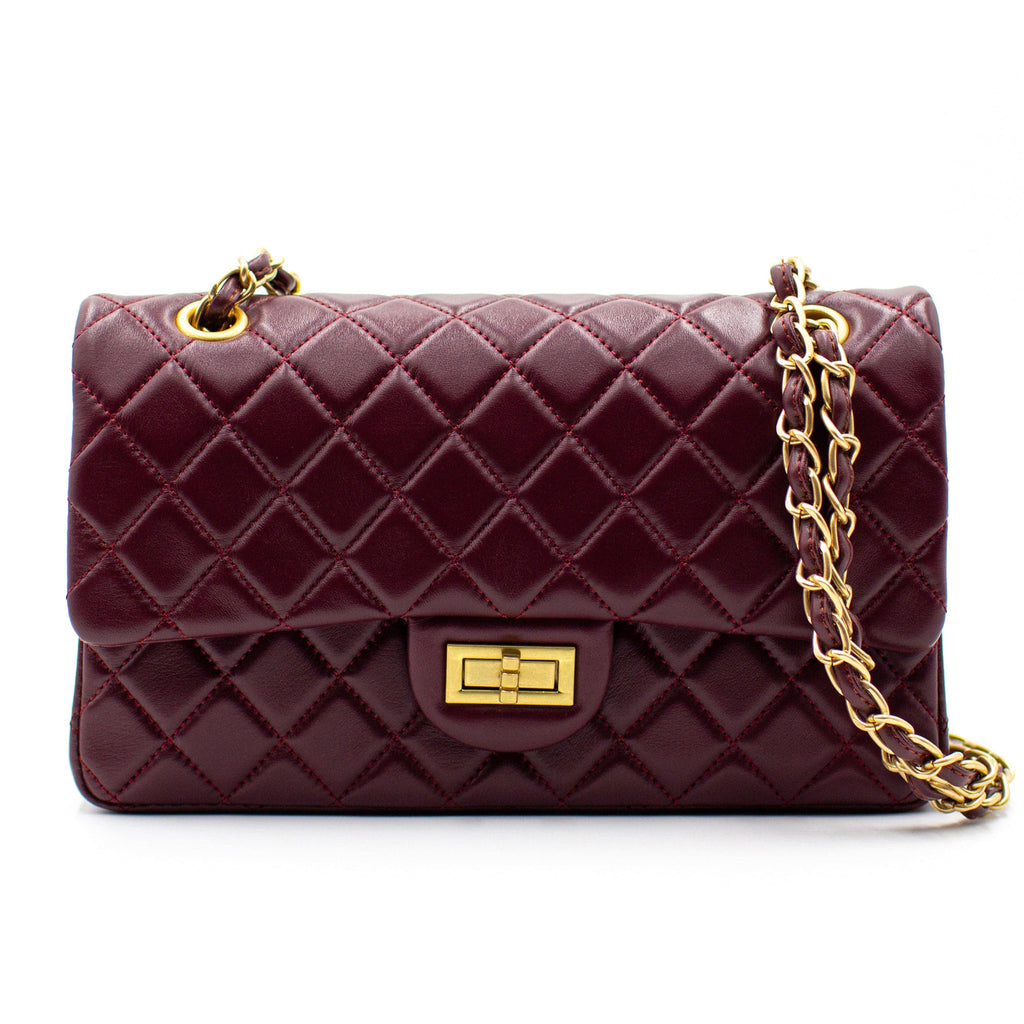 HOPE ROZA Bags Crossly Burgundy Leather Medium Shoulder Bag