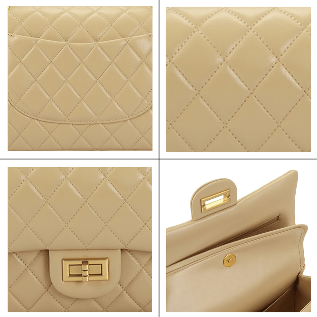 HOPE ROZA Crossbody Bags Crossly Beige Leather Medium Shoulder/Crossbody Bag