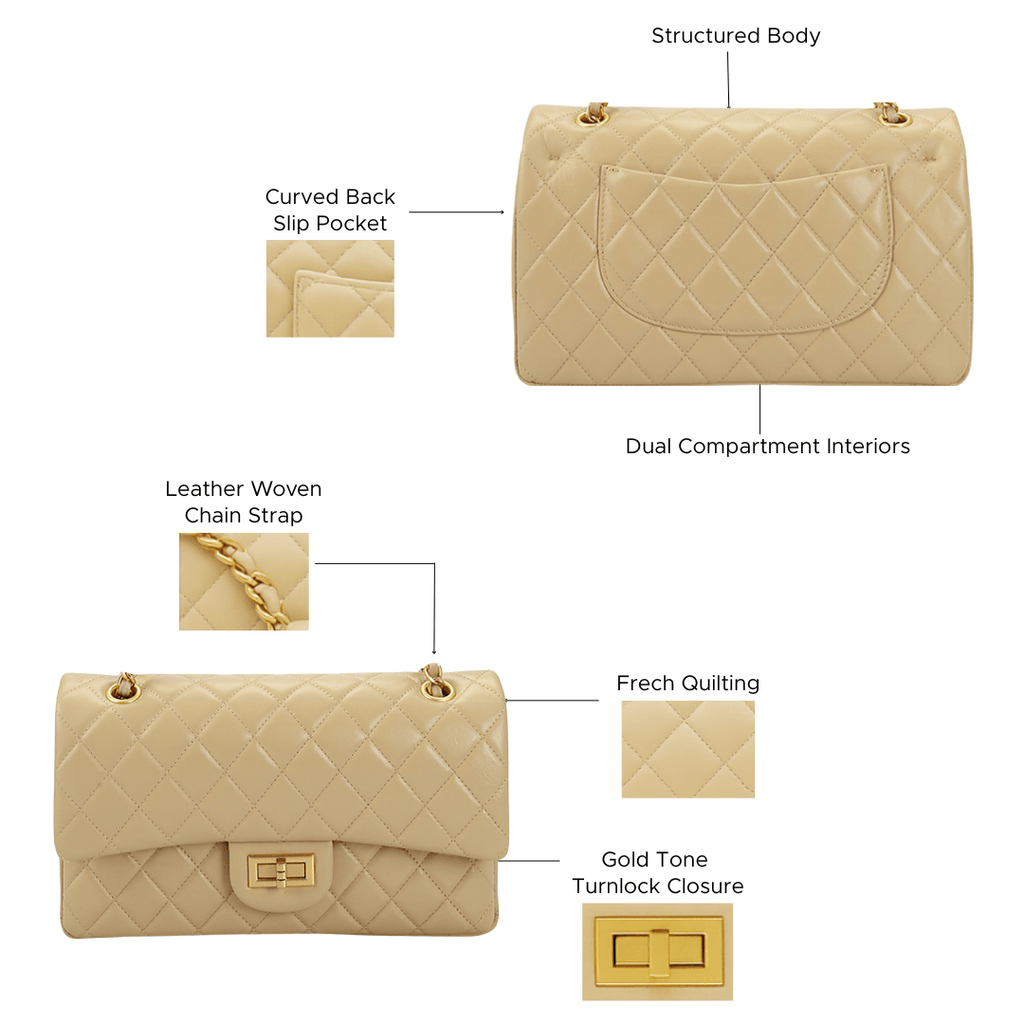 HOPE ROZA Crossbody Bags Crossly Beige Leather Medium Shoulder/Crossbody Bag