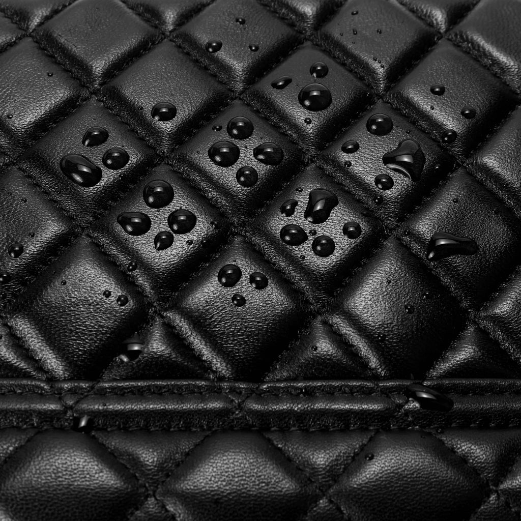 HOPE ROZA Crossbody Bags SOLACE Mini Quilted Leather Top Handle/Crossbody Bag (Black)