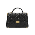 SOLACE MINI Quilted Leather Top Handle/Crossbody Bag (Black)
