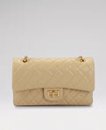 Crossly Beige Leather Medium Shoulder/Crossbody Bag