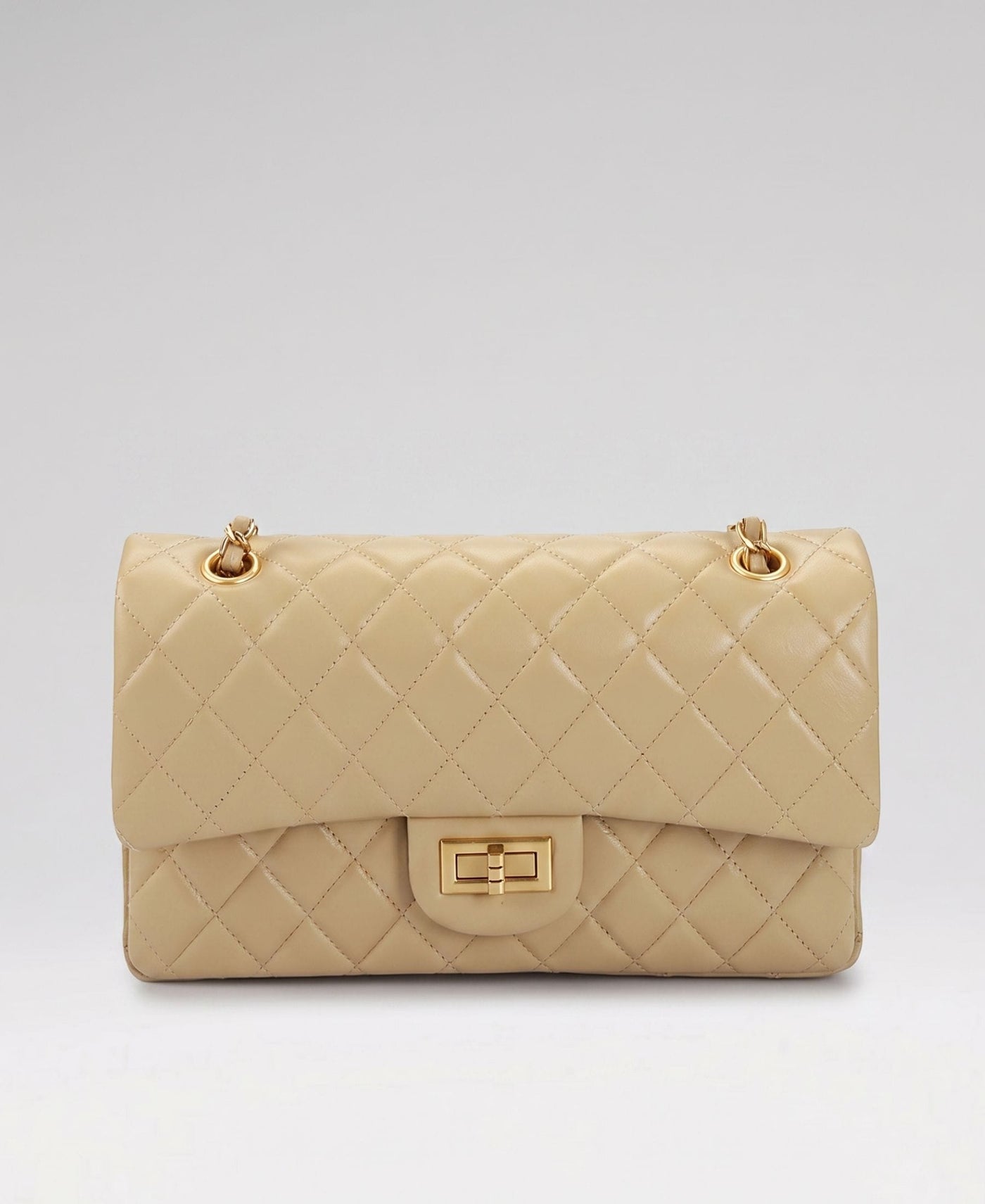 Crossly Beige Leather Medium Shoulder/Crossbody Bag