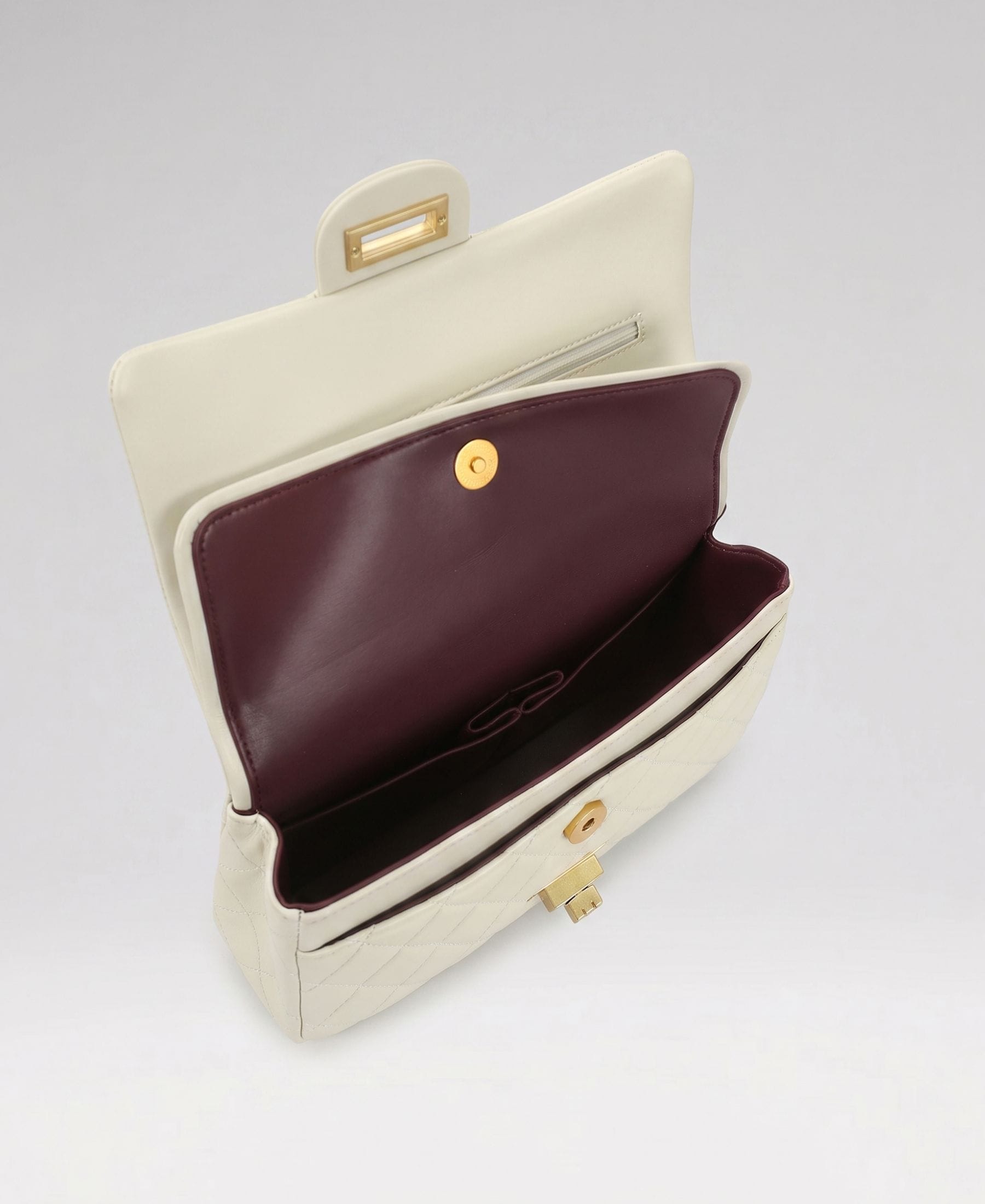 Crossly White Leather Medium Shoulder/Crossbody Bag
