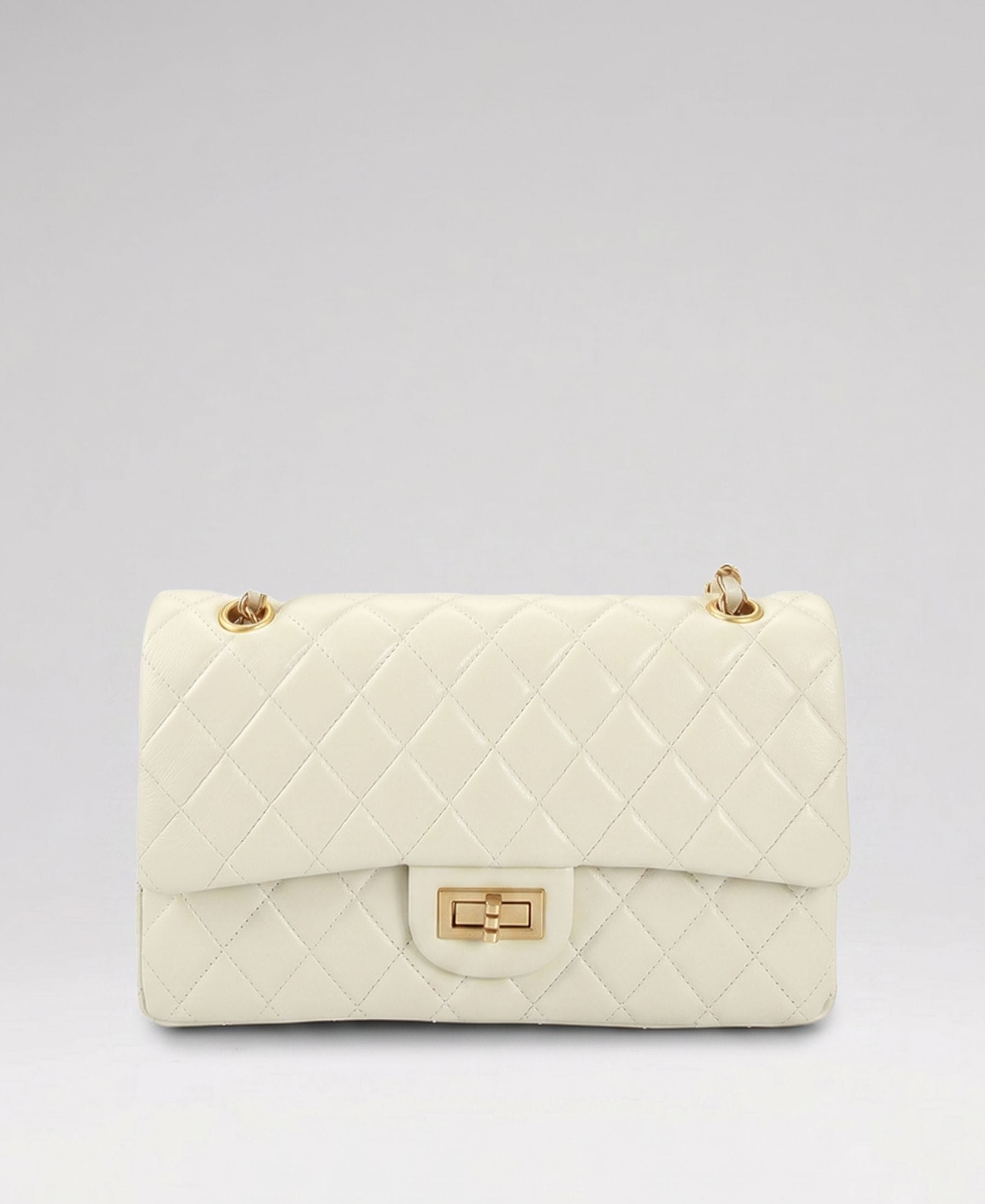 Crossly White Leather Medium Shoulder/Crossbody Bag