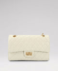 Crossly White Leather Medium Shoulder/Crossbody Bag