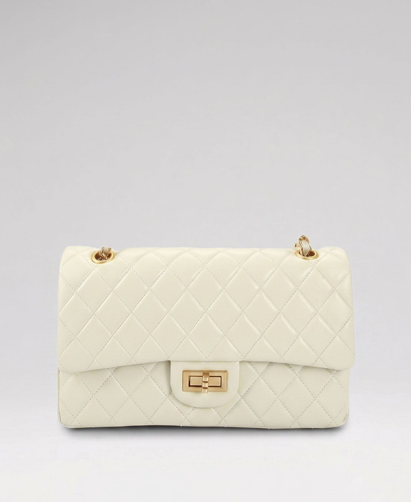 Crossly White Leather Medium Shoulder/Crossbody Bag