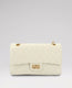 Crossly White Leather Medium Shoulder/Crossbody Bag