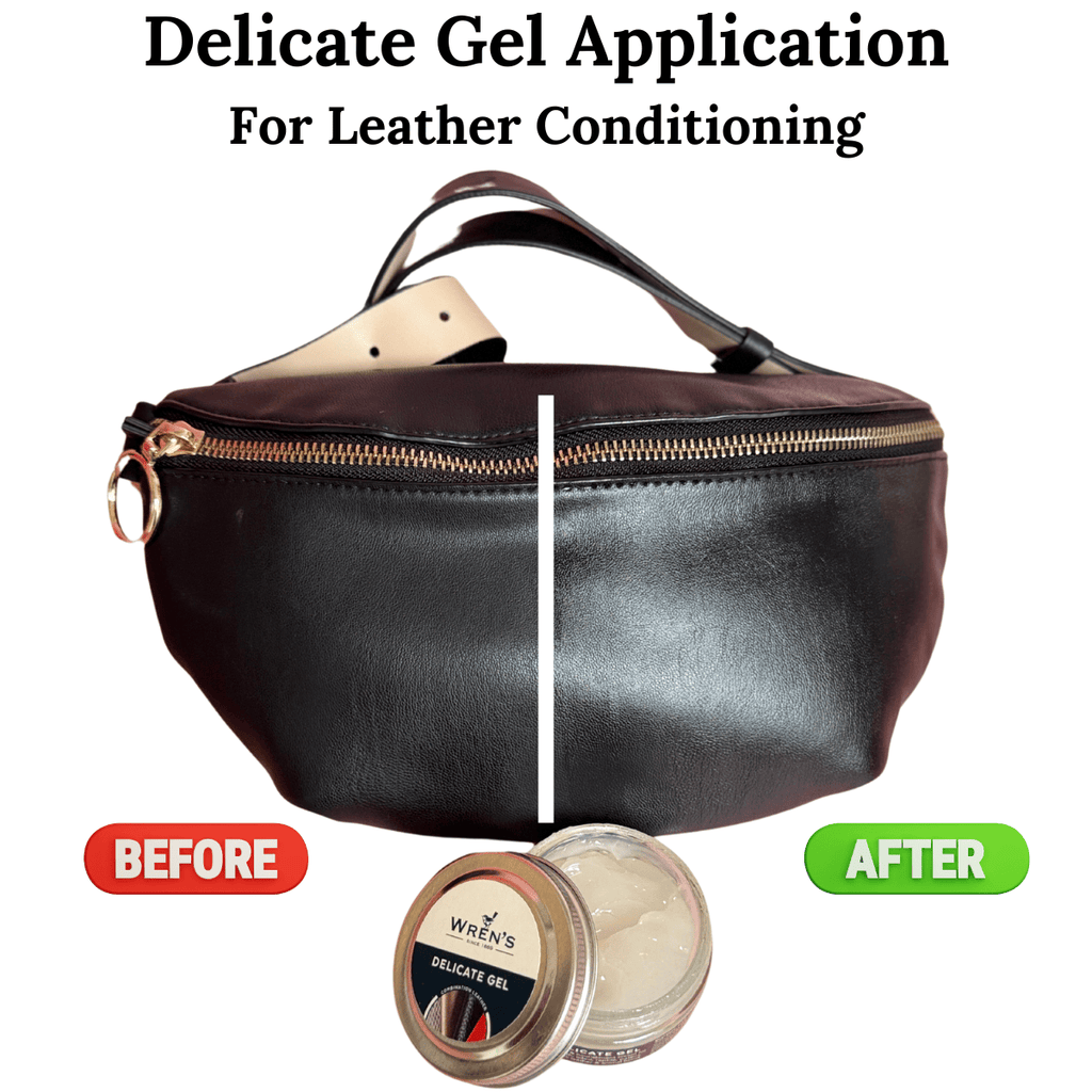 HOPE ROZA Leather Care Wren's Leather Repair & Shine Kit – Gel (50ml) & 2 Self-Shine Sponges