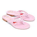 Luna Pink Braided Leather Sandal