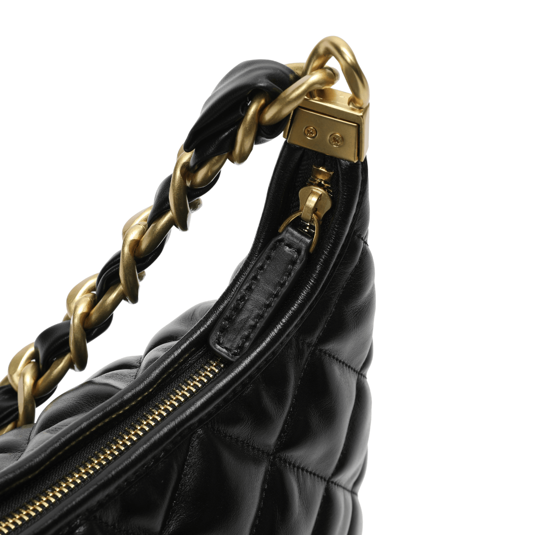 HOPE ROZA ARDOUR Quilted Leather Shoulder Bag (Black)
