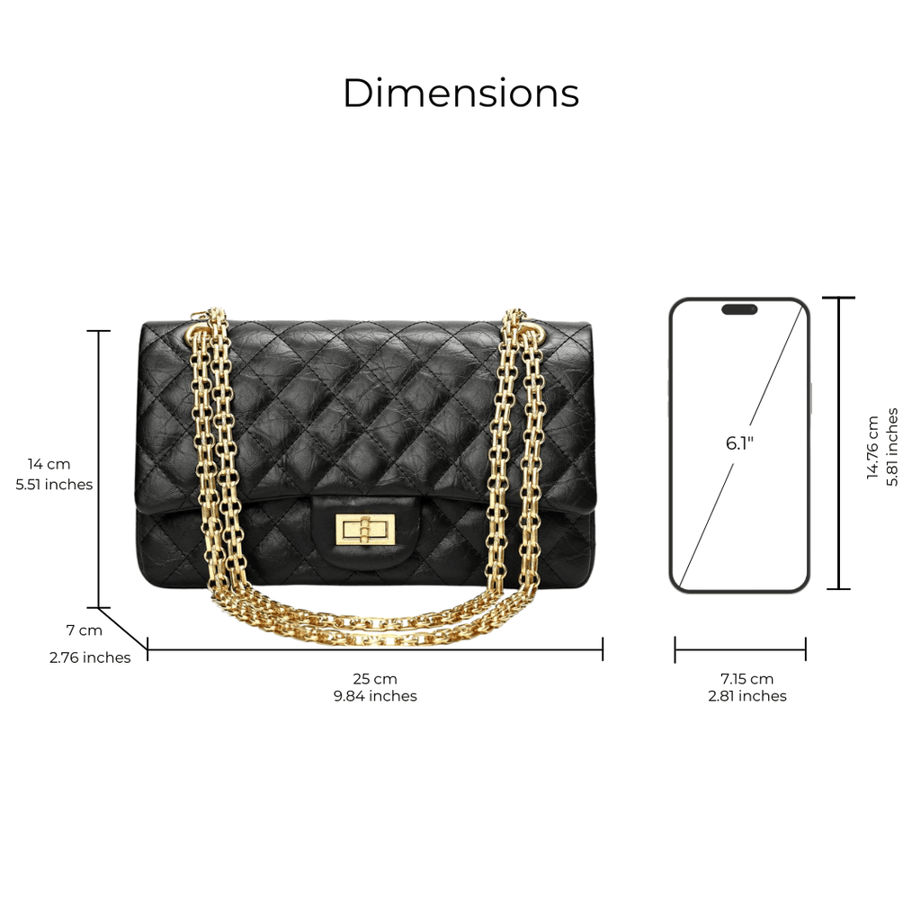 HOPE ROZA Shoulder Bags Crossly Black Leather Shoulder Bag