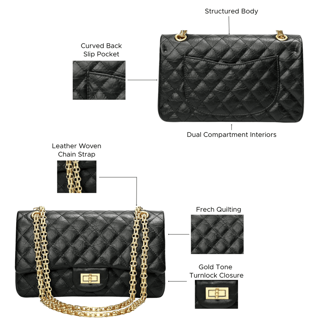 HOPE ROZA Shoulder Bags Crossly Black Leather Shoulder Bag