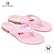 Luna Pink Braided Leather Sandal