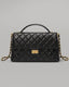 Solace Quilted Calf Leather 2-Way Handbag & Crossbody (Black)