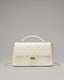 SOLACE Quilted Leather 2-Way Handbag & Crossbody Bag (White)