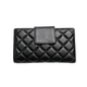 Vana Women's Black Quilted Leather Wallet | Luxury Bifold Clutch