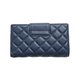 Vana Women's Navy Blue Quilted Leather Wallet | Luxury Bifold Clutch