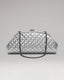 Lovers Clutch Silver Quilted Leather Clutch