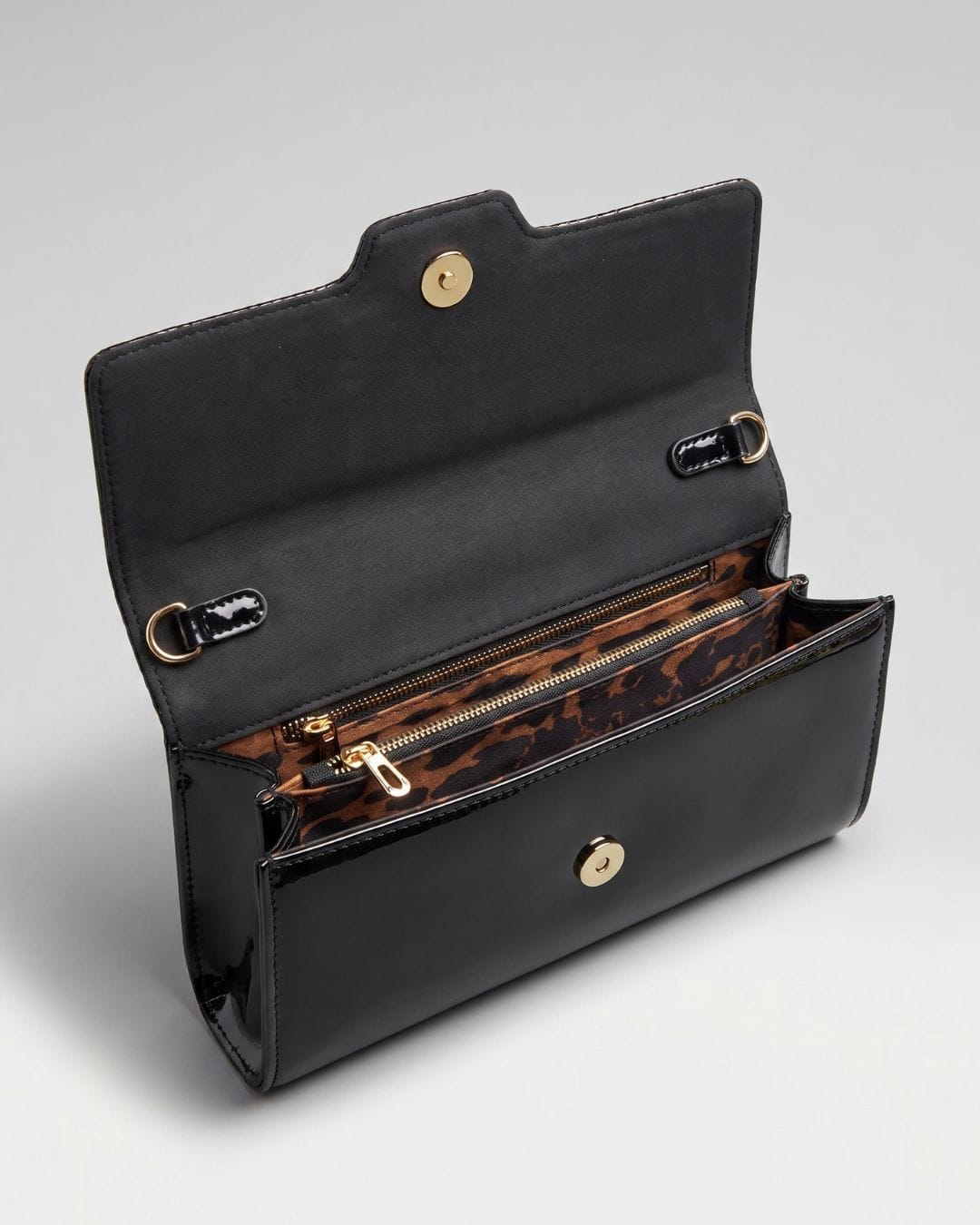 HOPE ROZA Marylyn Black Leather Clutch