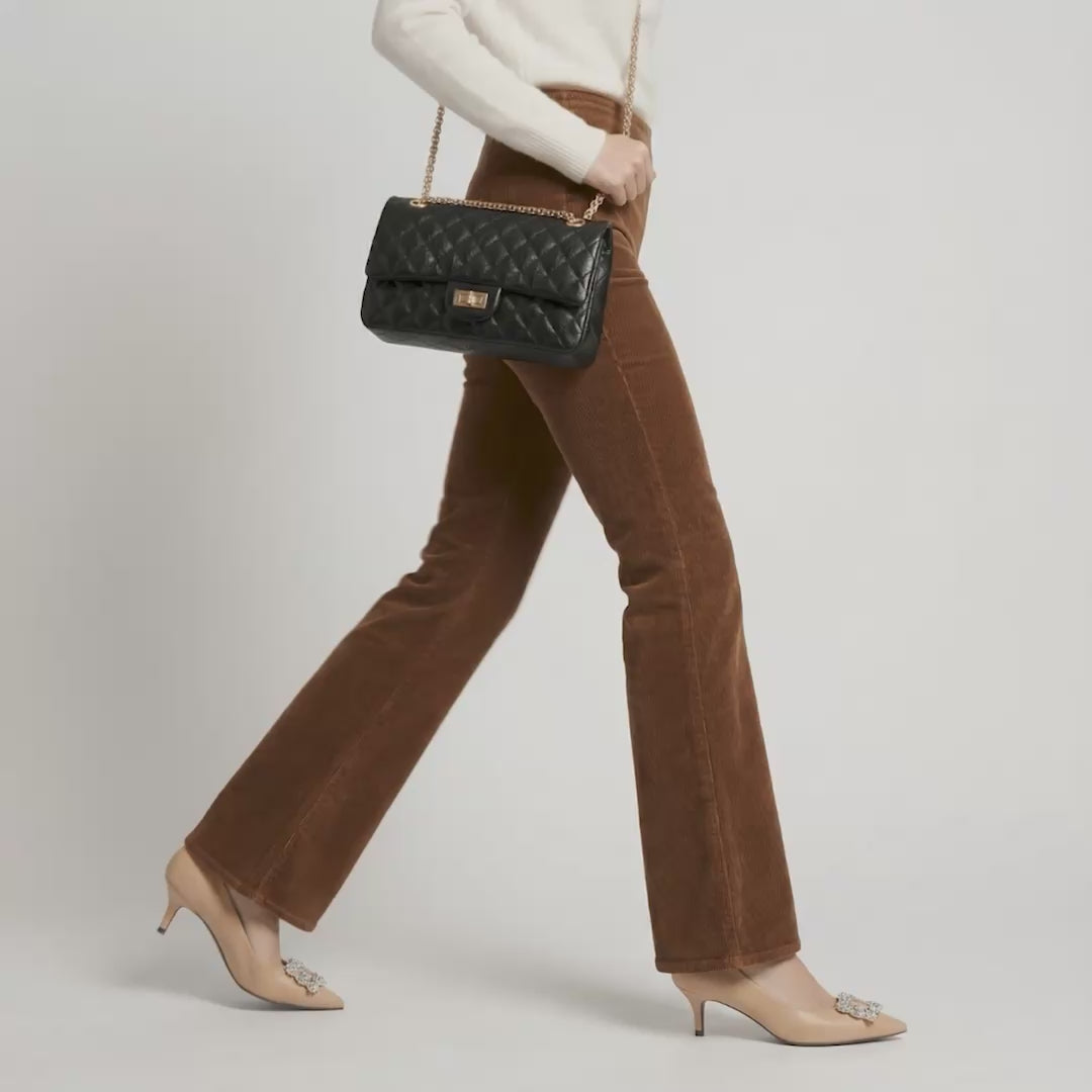 Crossly genuine grained leather close-up