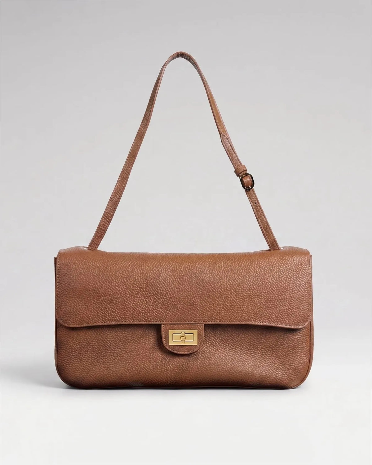 Trove 26 Caramel Leather Shoulder Bag