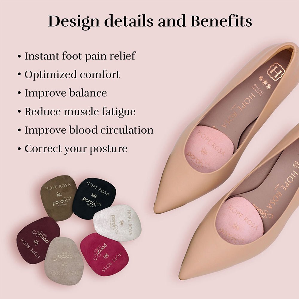 1-Pair Cushion Insoles Sole Spots - Black INSOLES- HOPE ROZA