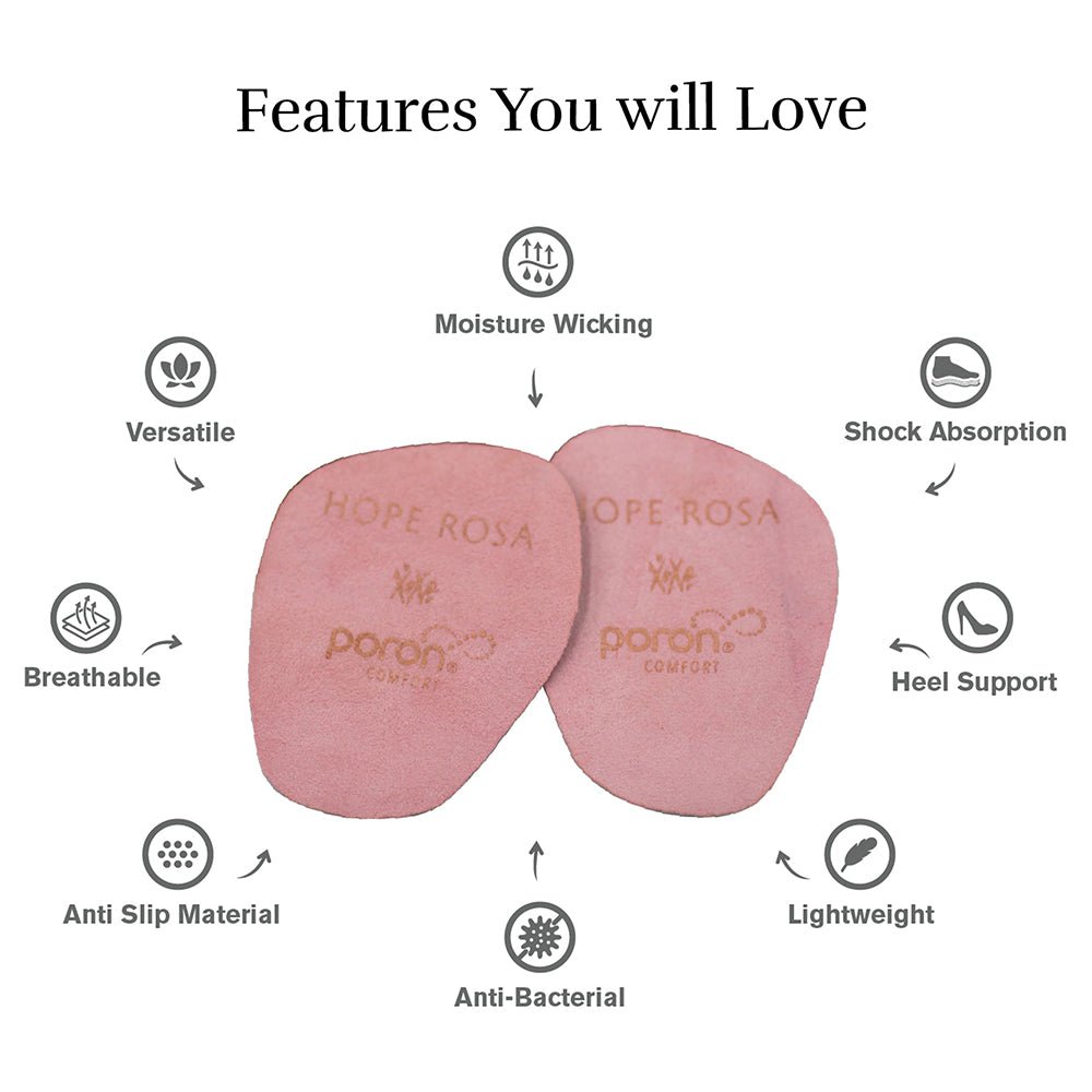 1-Pair Cushion Insoles Sole Spots - Rose INSOLES- HOPE ROZA