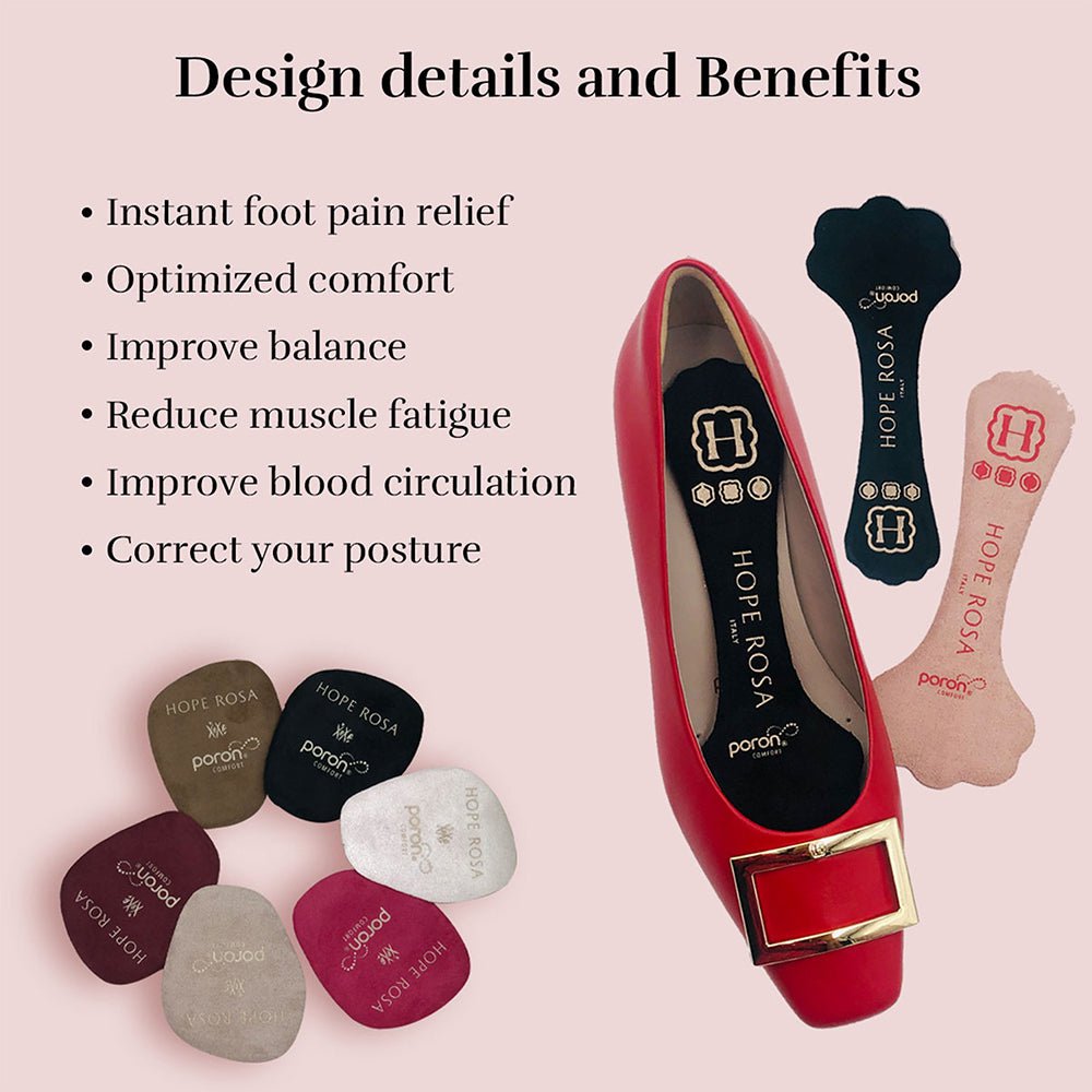 1-Pair Full Length Cushion Insoles-Rose INSOLES- HOPE ROZA