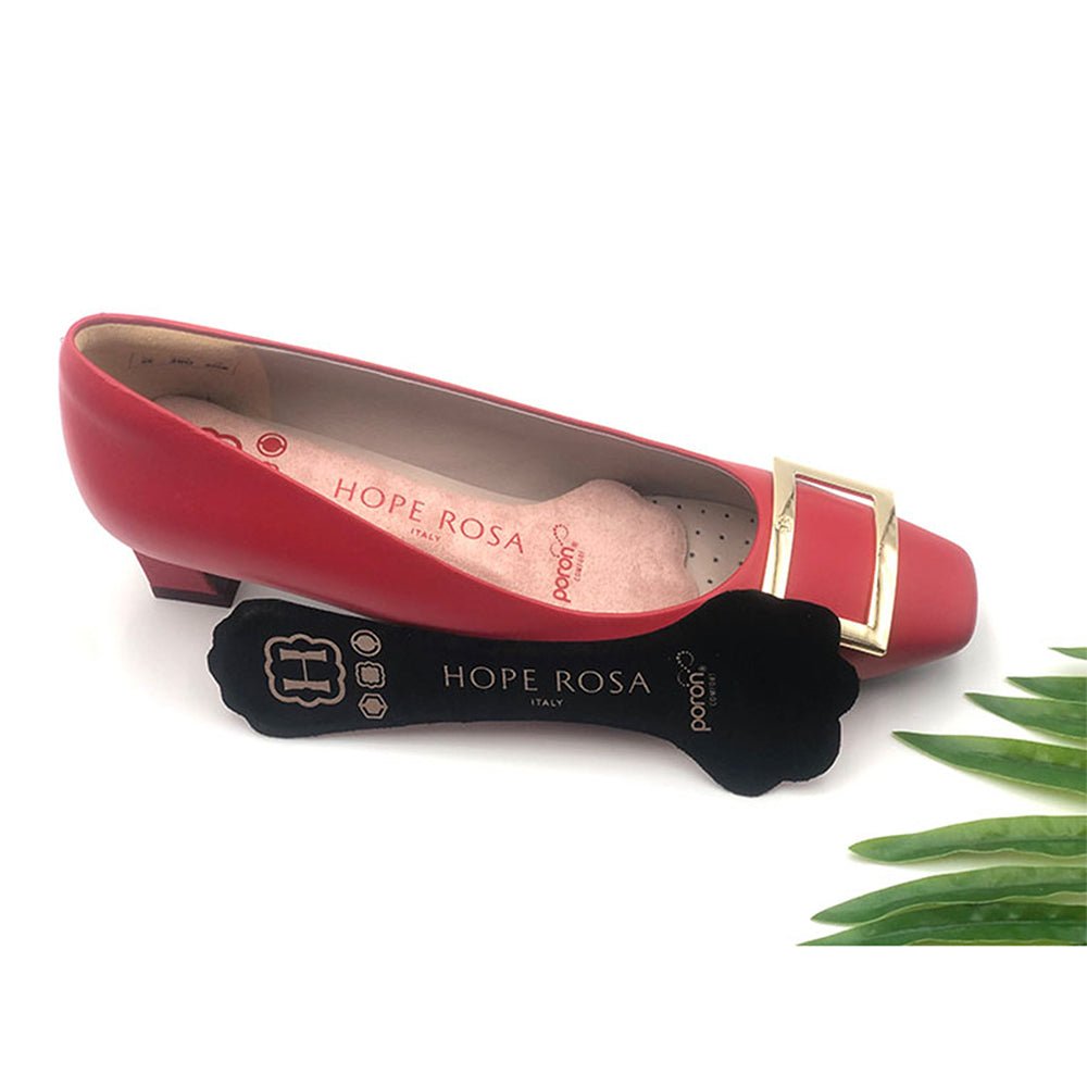 2-Pair Full Length Cushion Insoles for Women - Black/Rose Insoles- HOPE ROSA