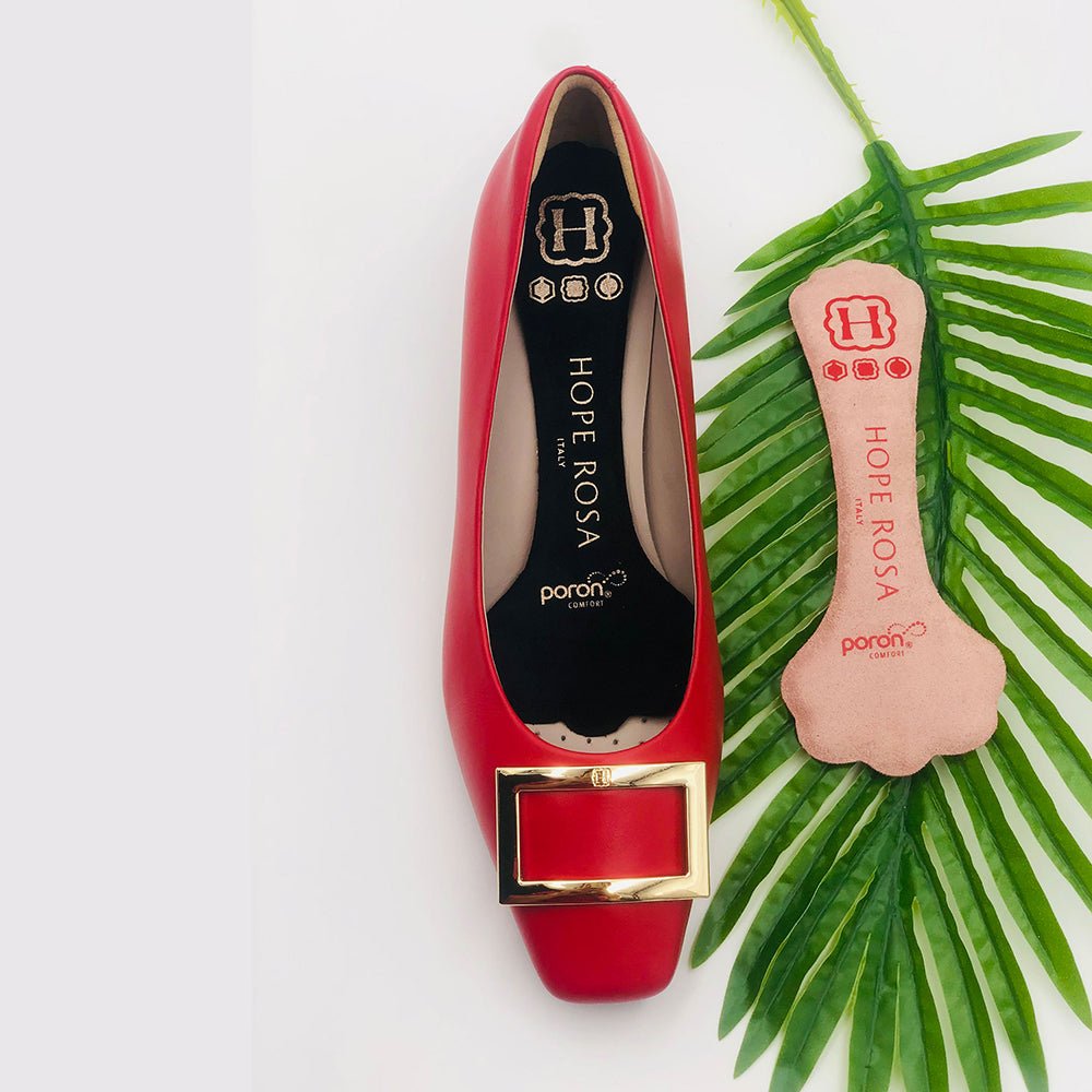 2-Pair Full Length Cushion Insoles for Women - Black/Rose Insoles- HOPE ROSA