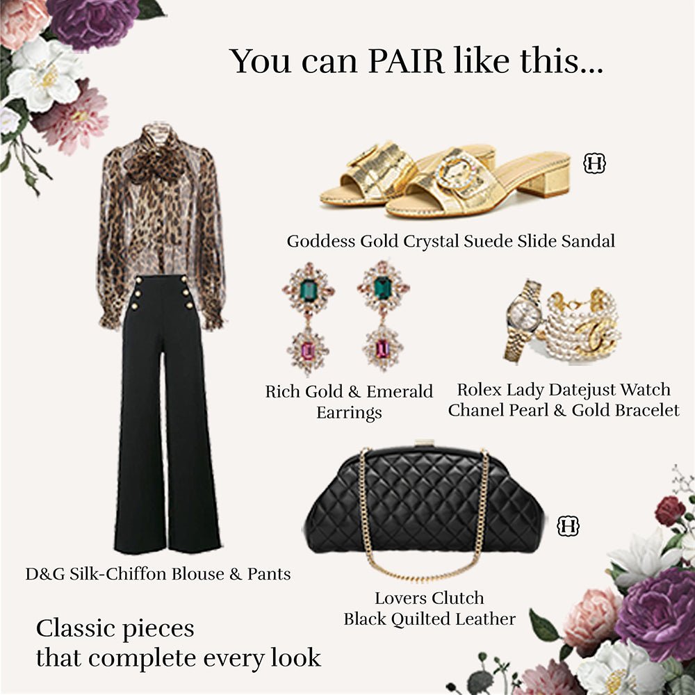 Goddess Gold Leather Sandals Crystal Buckle Slides- HOPE ROZA 34